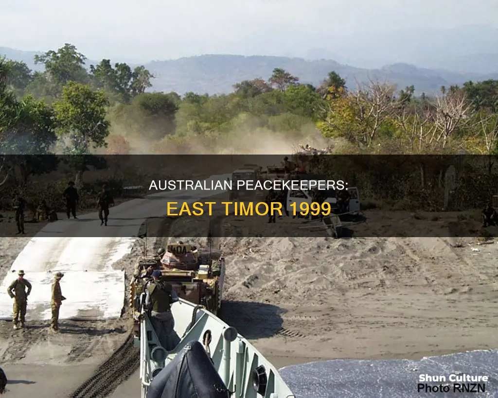 which country did australia send a peacekeeping troops in 1999