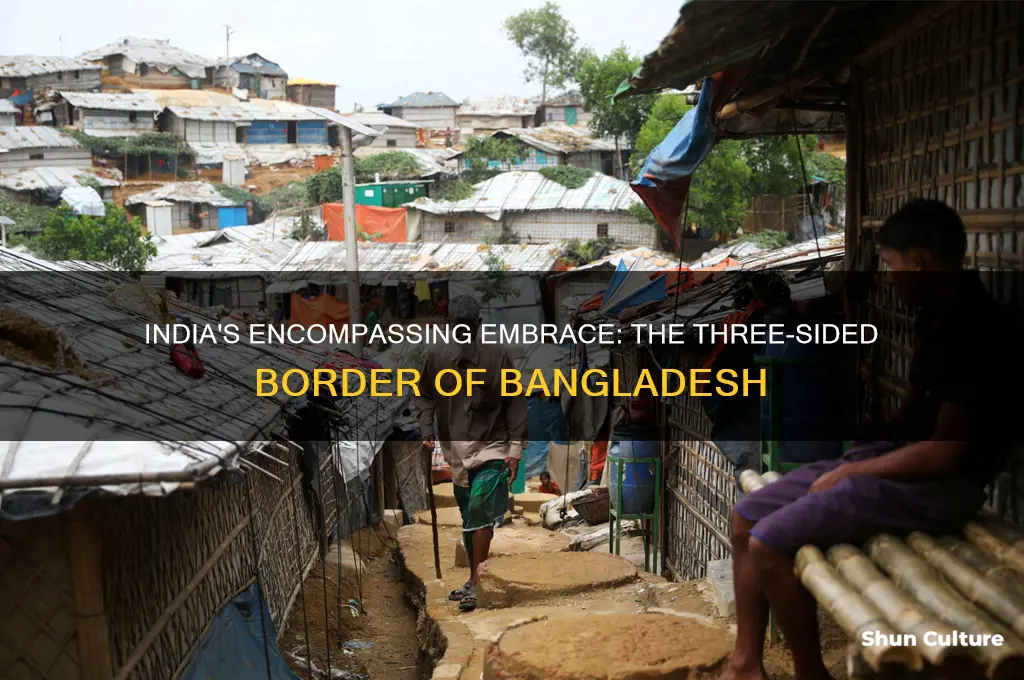 which country forms the border of three sides of bangladesh