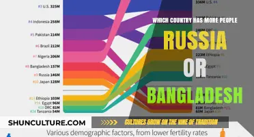 Russia vs. Bangladesh: Comparing Population Sizes and Demographics
