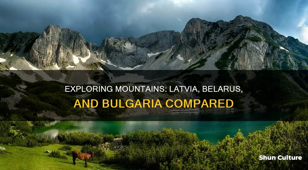 which country has mountains latvia belarus or bulgaria