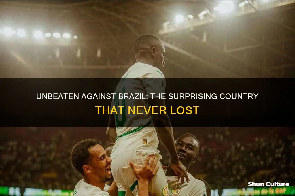 which country has never lost a match to brazil