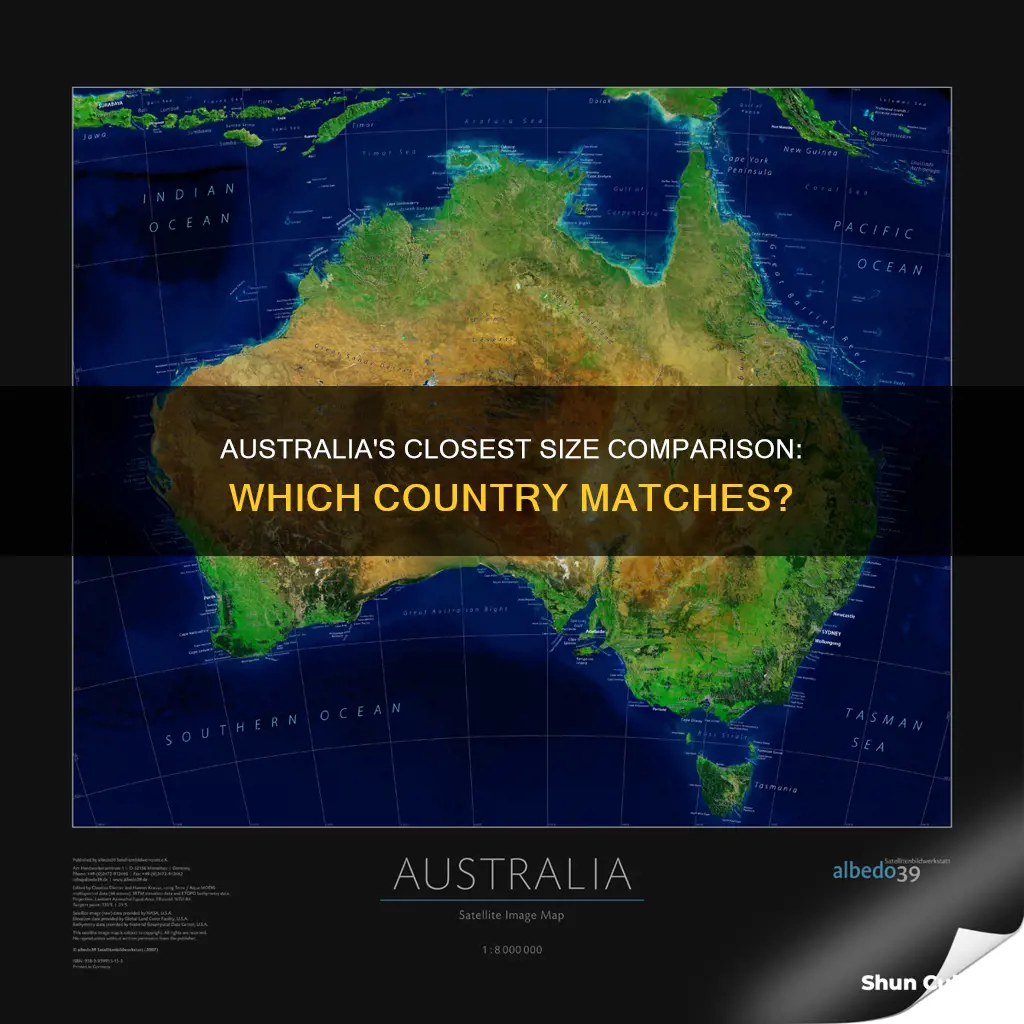 which country is australia closest in size to