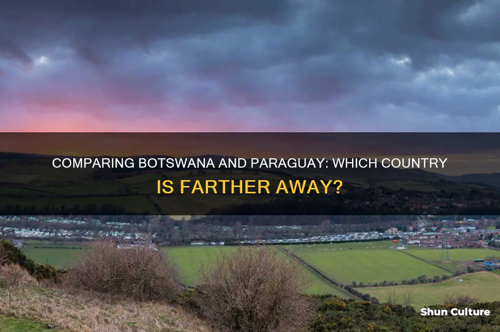 which country is farther botswana or paraguay
