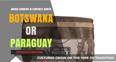 Comparing Botswana and Paraguay: Which Country Lies Farthest North?