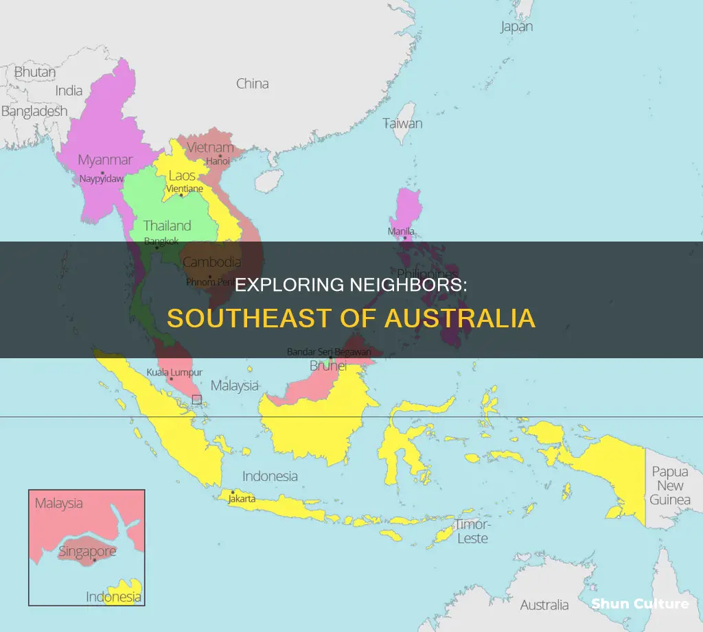 which country is southeast of australia