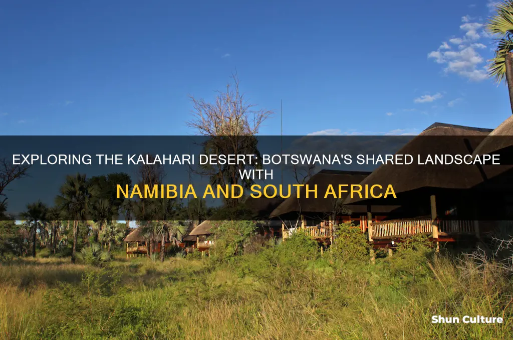 which country shares the kalahari desert with botswana
