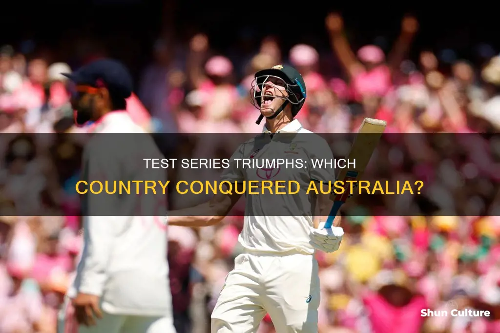 which country won test series in australia