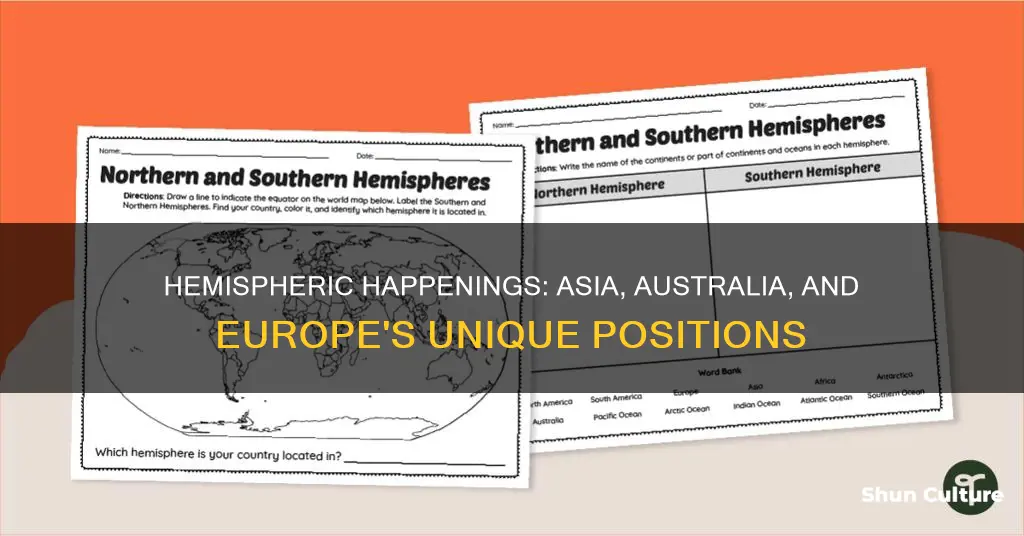 which hemisphere are asia australia and europe found in