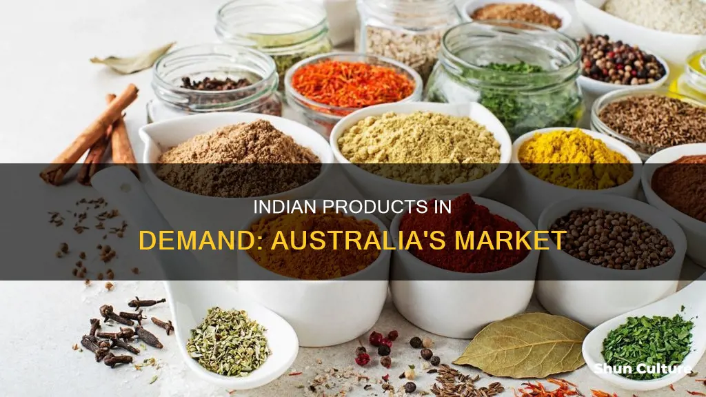 which indian products are in demand in australia