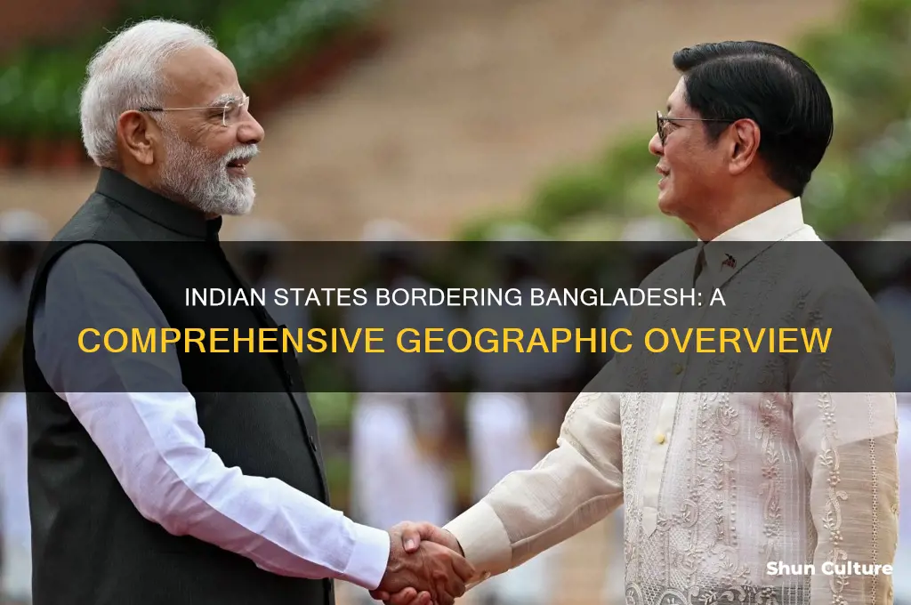 which indian states share border with bangladesh
