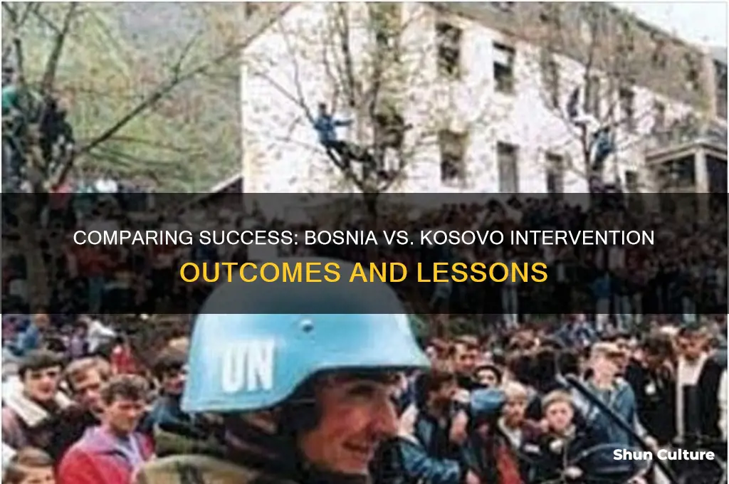 which intervention was more successful bosnia or kosovo