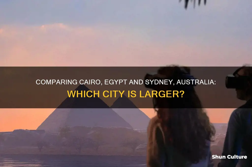 which is larger cayro egype to sydney australia