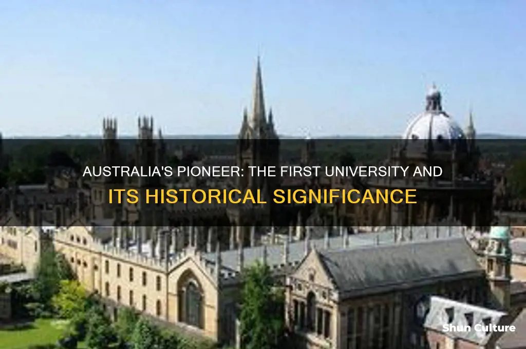 which is the first university to be built in australia