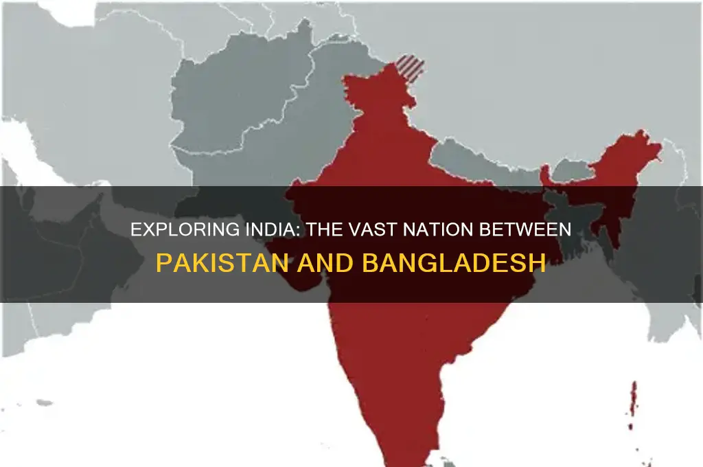 which large nation is located between pakistan and bangladesh