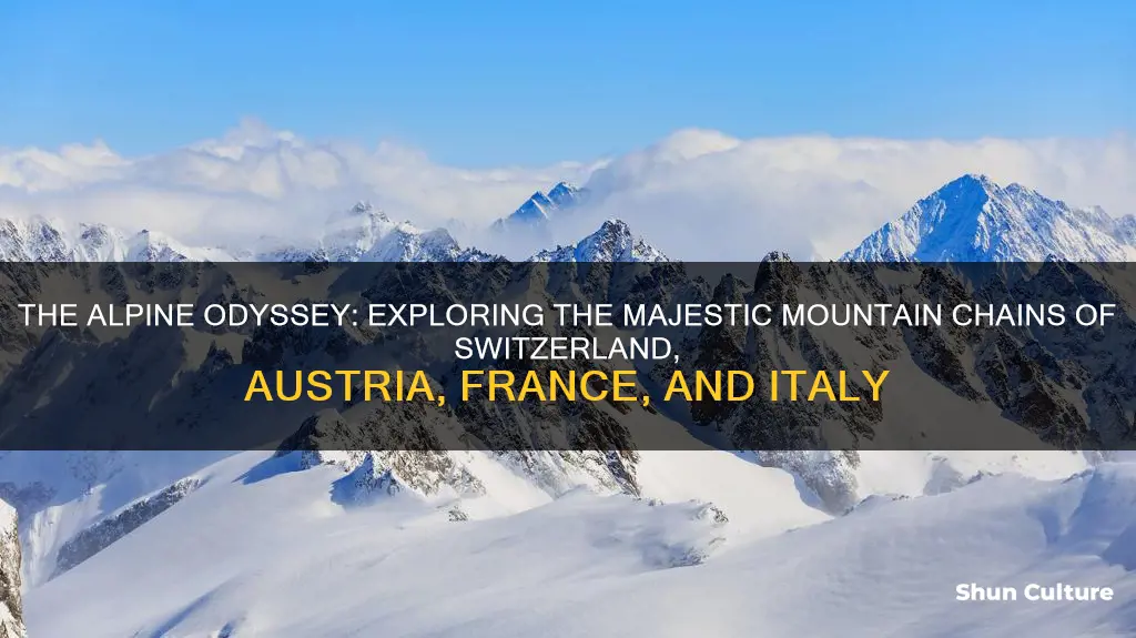 which mountain chain runs through switzerland austria france & italy