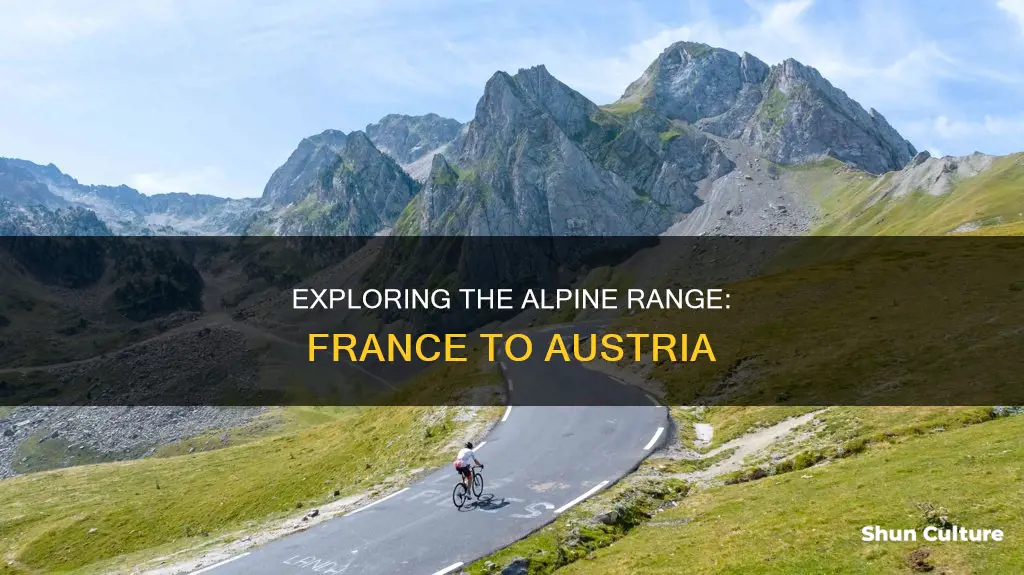 which mountain range runs from france to austria