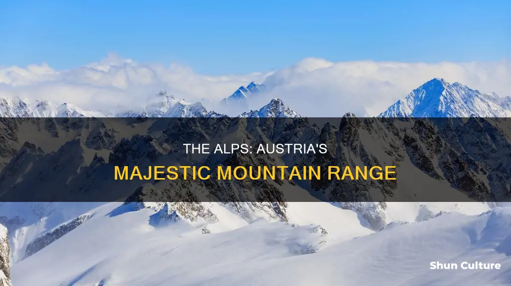 which mountain range runs through austria