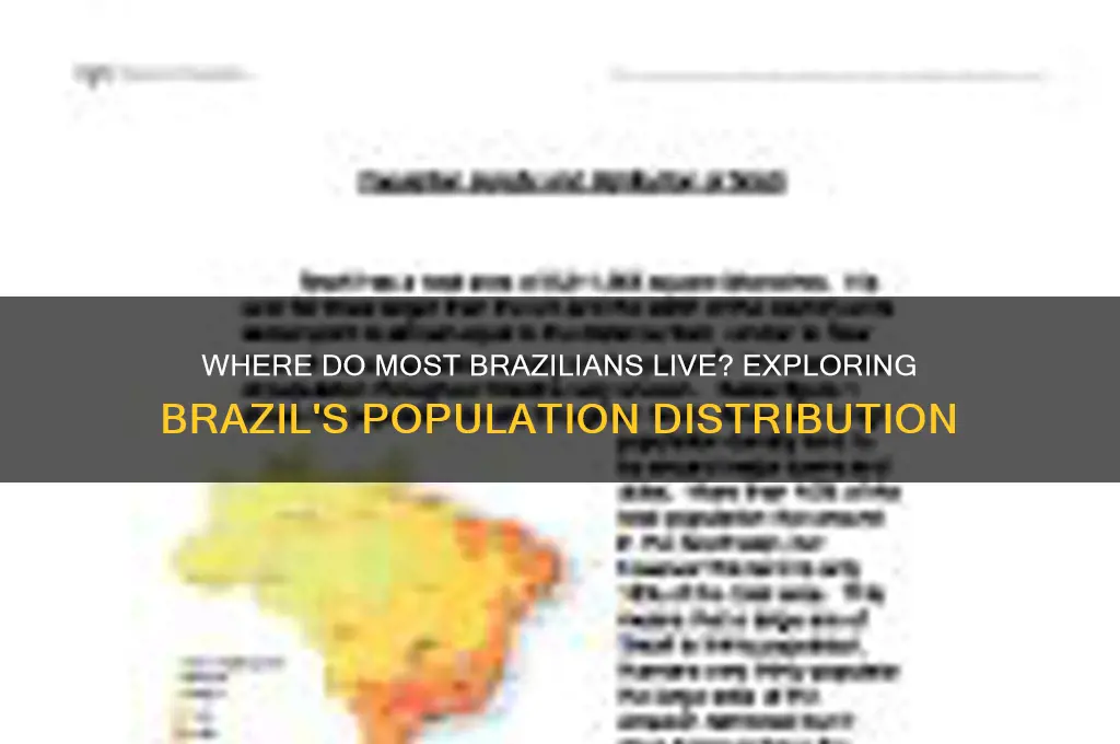 which part of of people in brazil mostly liv