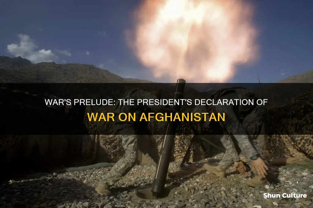 which presidento declared war in 2001 against afghanistan