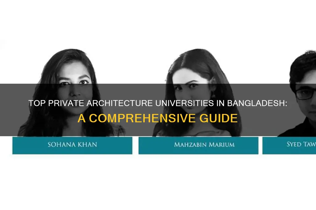 which private university is best for architecture in bangladesh