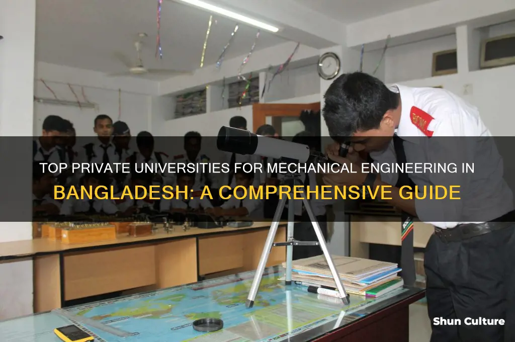 which private university is best for mechanical engineering in bangladesh