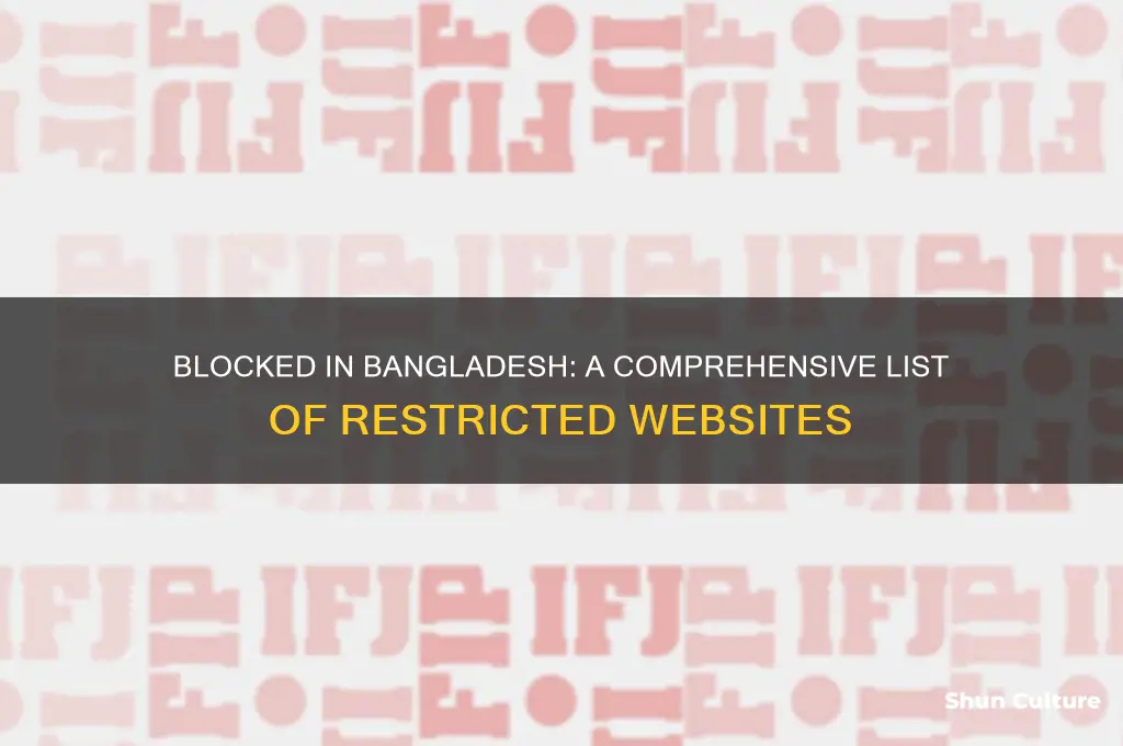 which sites are blocked in bangladesh