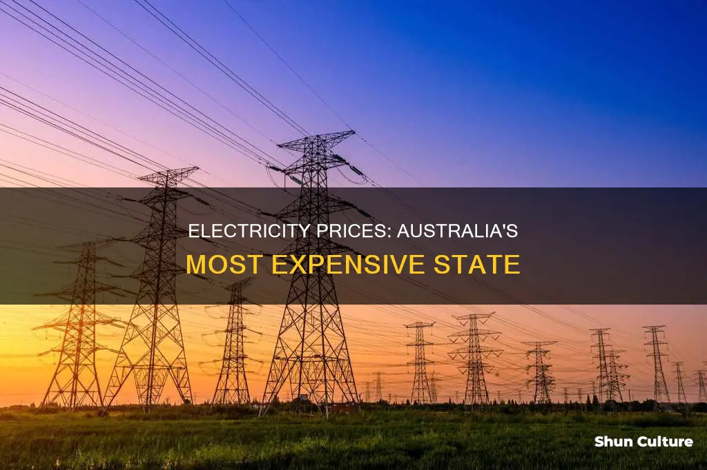 which state has the highest electricity prices in australia