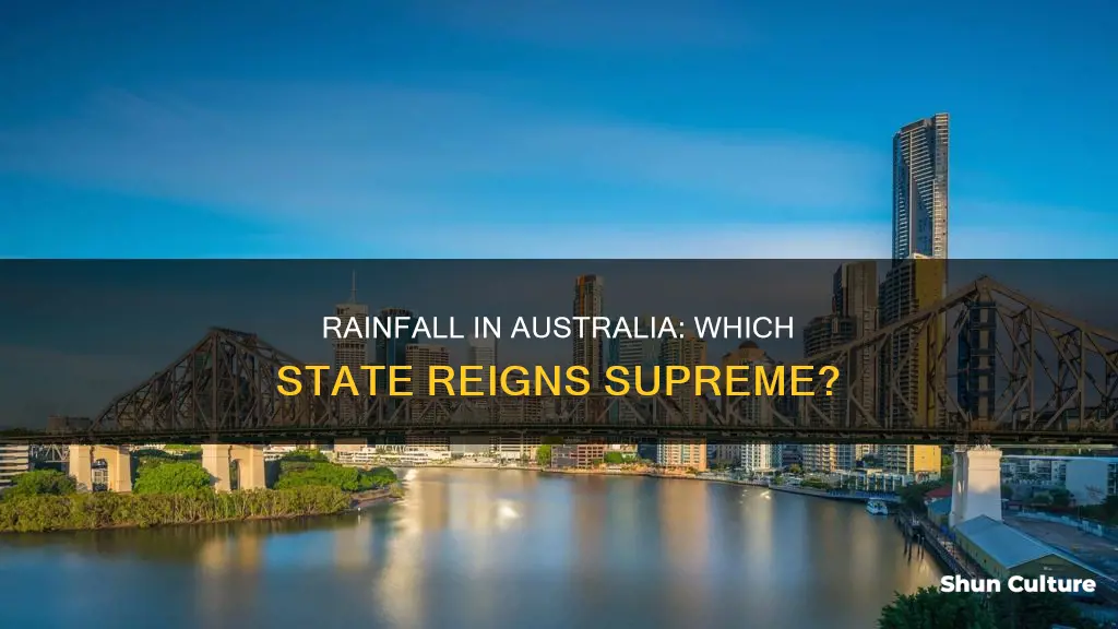 which state has the most rain in australia