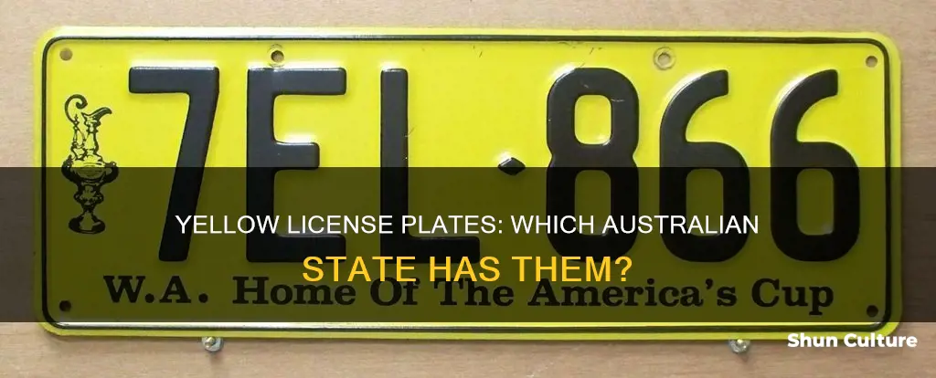 which state has yellow license plates australia