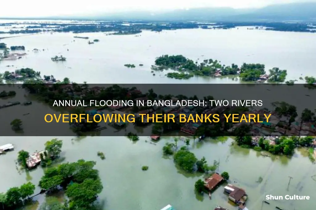 which two rivers in bangladesh overflow their banks every year