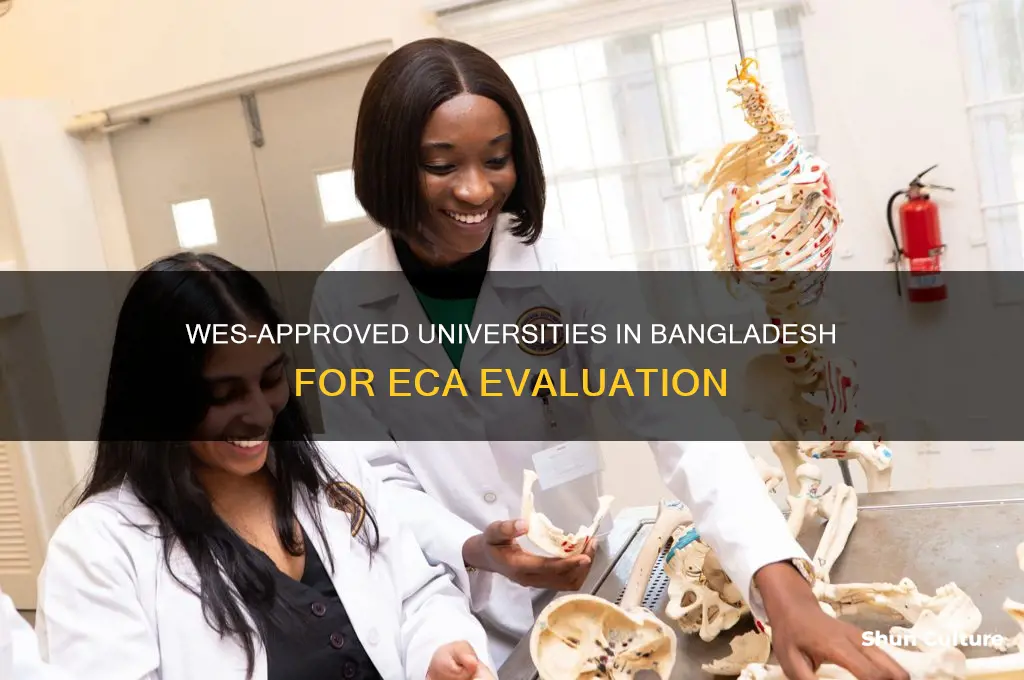 which universities are approved by wes for eca from bangladesh
