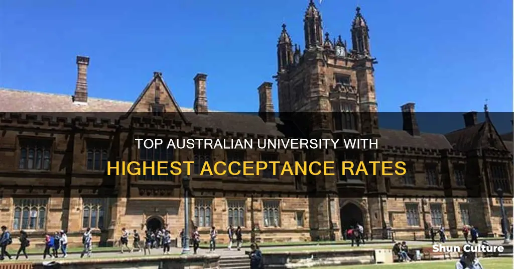 which university has the highest acceptance rate in australia