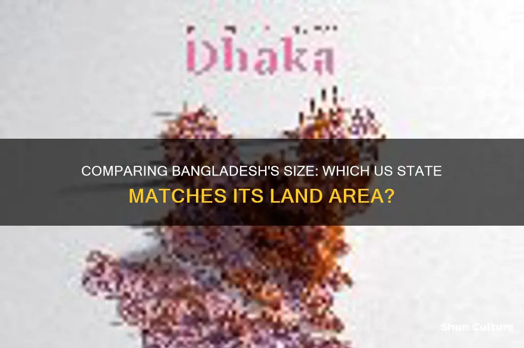 which us state is similar in size to bangladesh