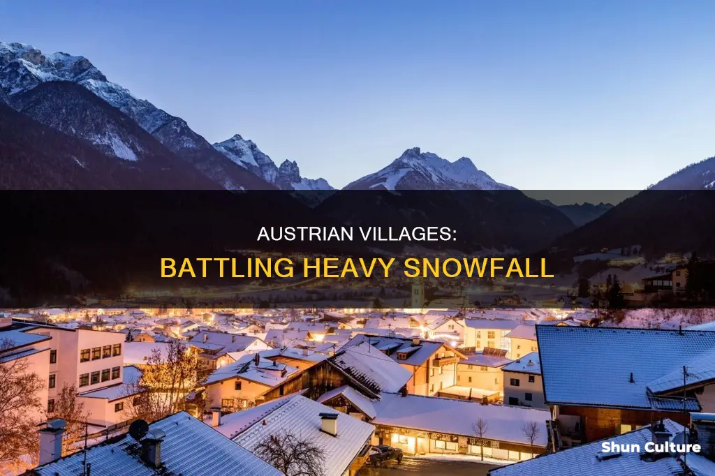 which villages in austria are affected by heavy snow