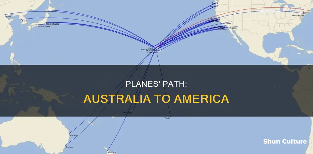 which way do planes fly from australia to america
