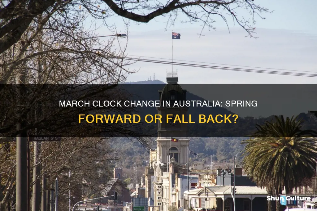 which way do the clocks go in march australia