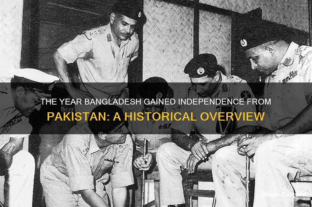 which year bangladesh separated from pakistan