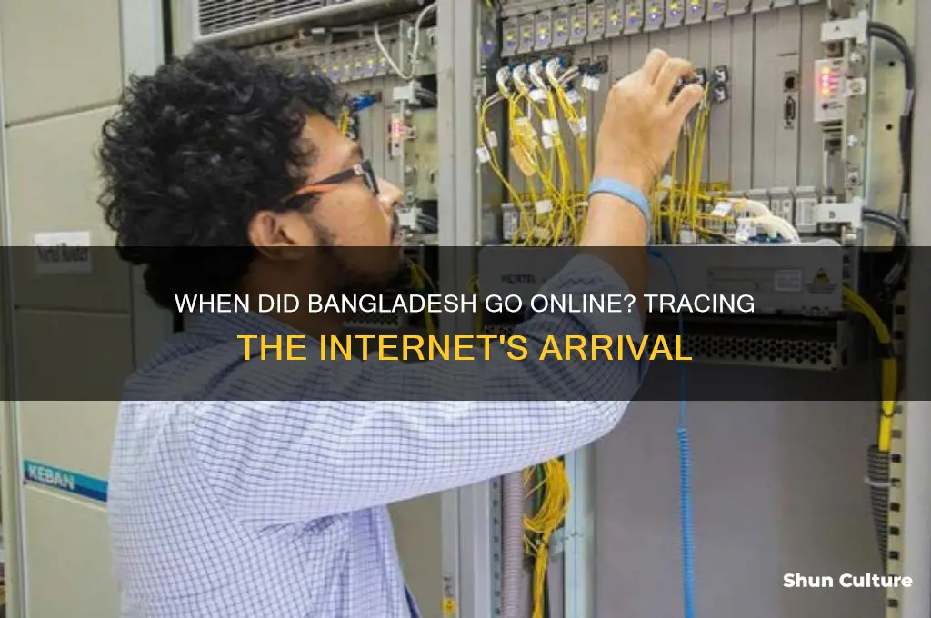 which year internet started in bangladesh