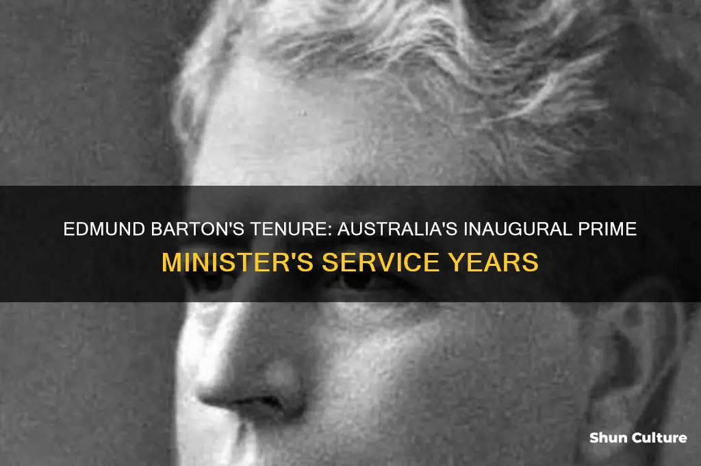 which years did edmund barton serve as australia
