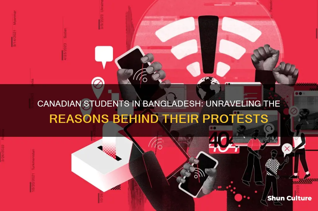 why are canadian student protest in bangladesh