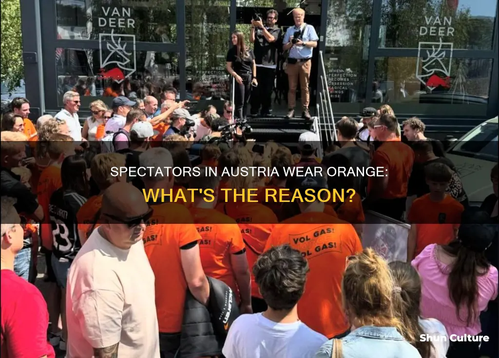 why are spectators wearing orange in austria