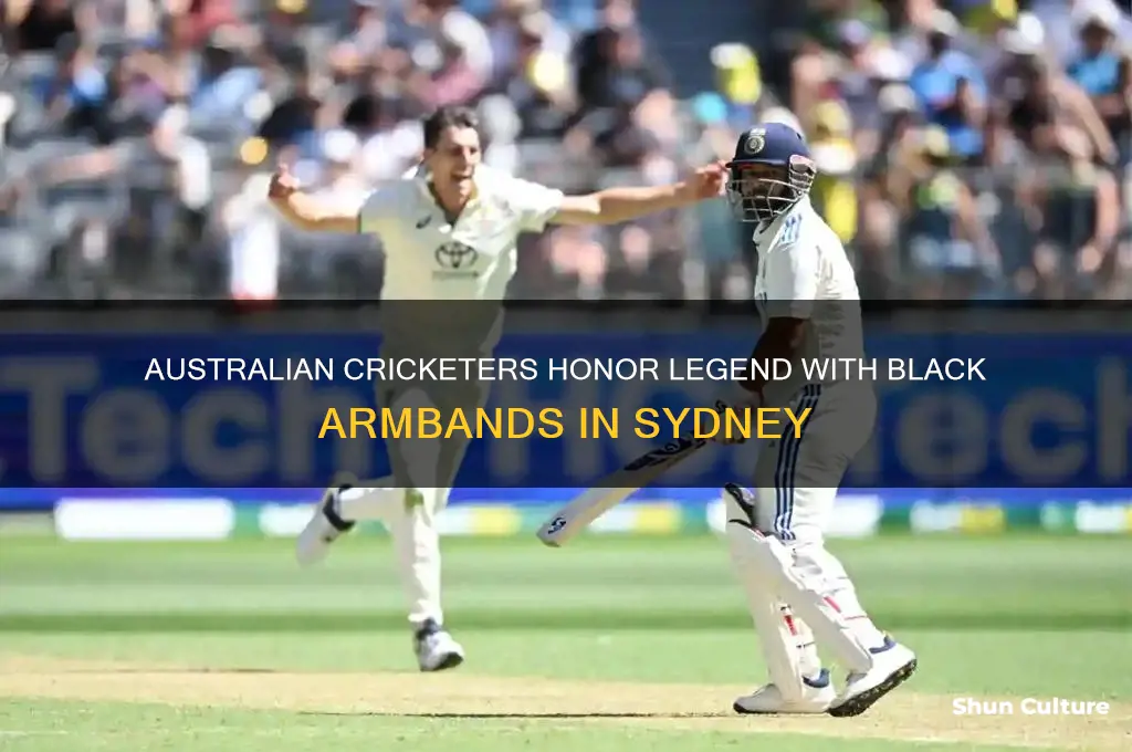 why are the australian cricketers wearing black armbands in sydney