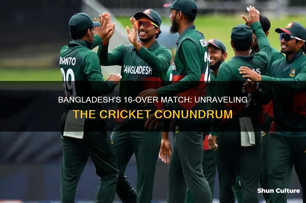 why bangladesh played 16 overs