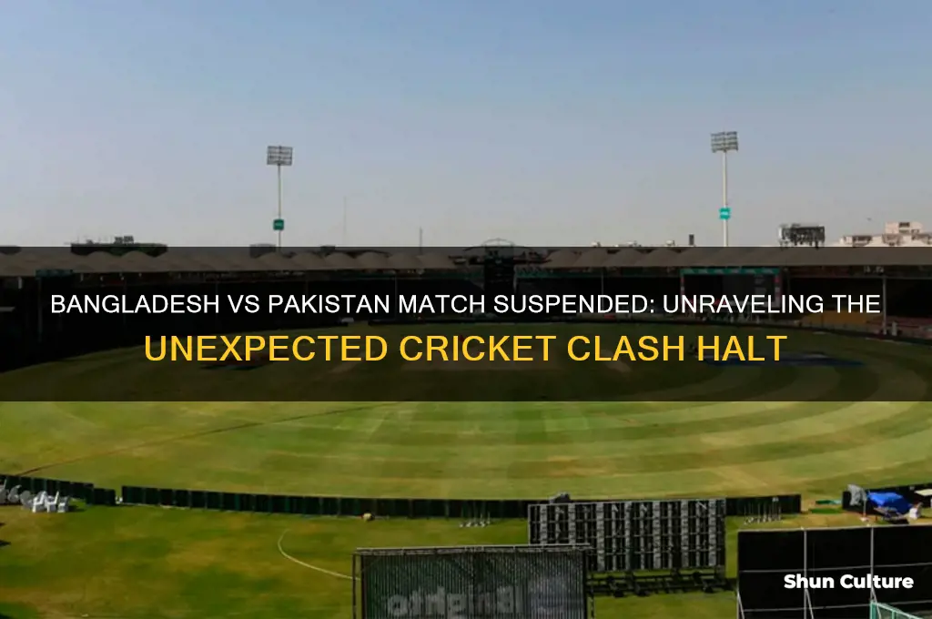 why bangladesh vs pakistan match suspended