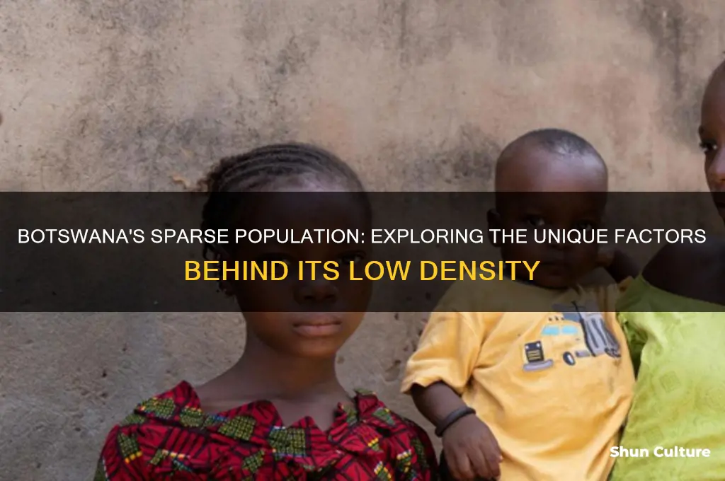 why botswana has low population