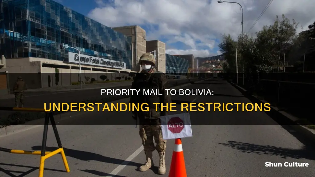 why cant send priority mail to bolivia