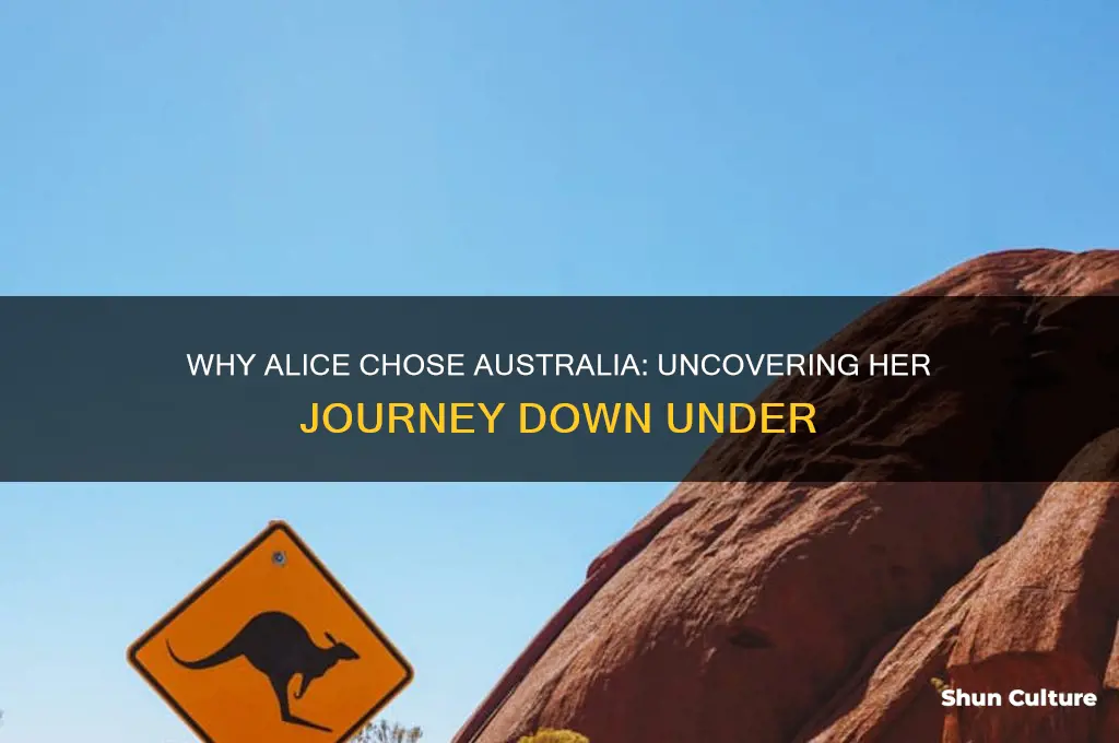 why did alice go to australia
