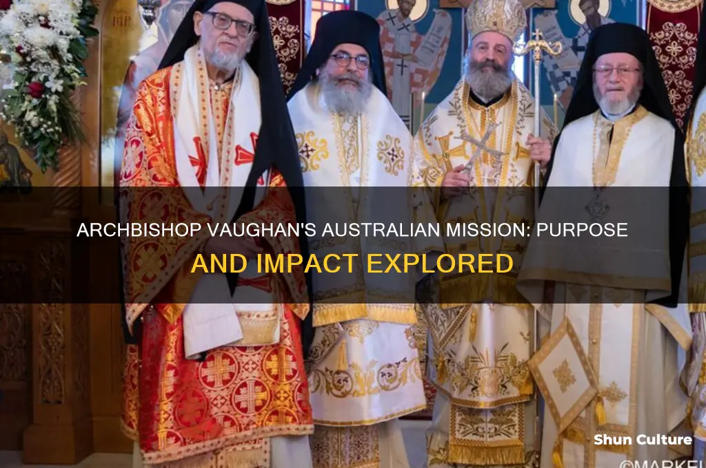 why did archbishop vaughan go to australia