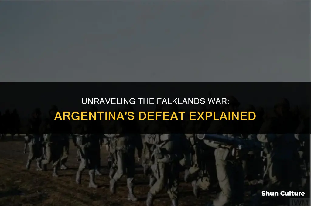 why did argentina lose the falklands war