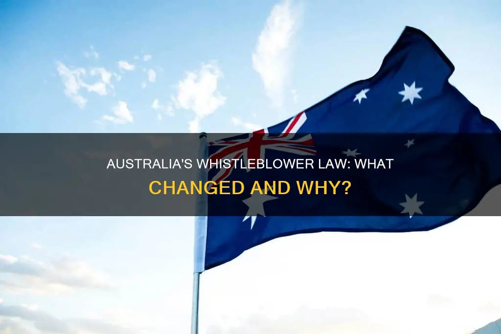 why did australia change whistleblower